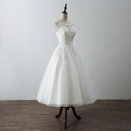 Lace Wedding Dresses Short Lace Wedding Gowns Tea..